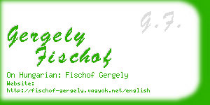 gergely fischof business card